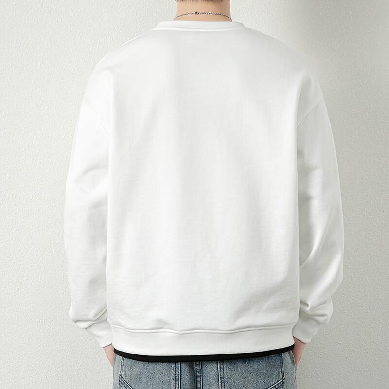 JEEP SPIRIT Męska bluza z długim rękawem i okrągłym dekoltem, casualowa