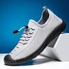 Men's shoes new 2025 spring one-pedal fashion beef tendon soft-soled Doudou shoes British style comfortable and breathable casual shoes