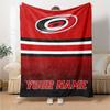 Name Custom Carolina Hurricanes Print Flannel Blanket High Quality Warm Comfortable Cover for All Seasons Perfect for Gifts Home Decor