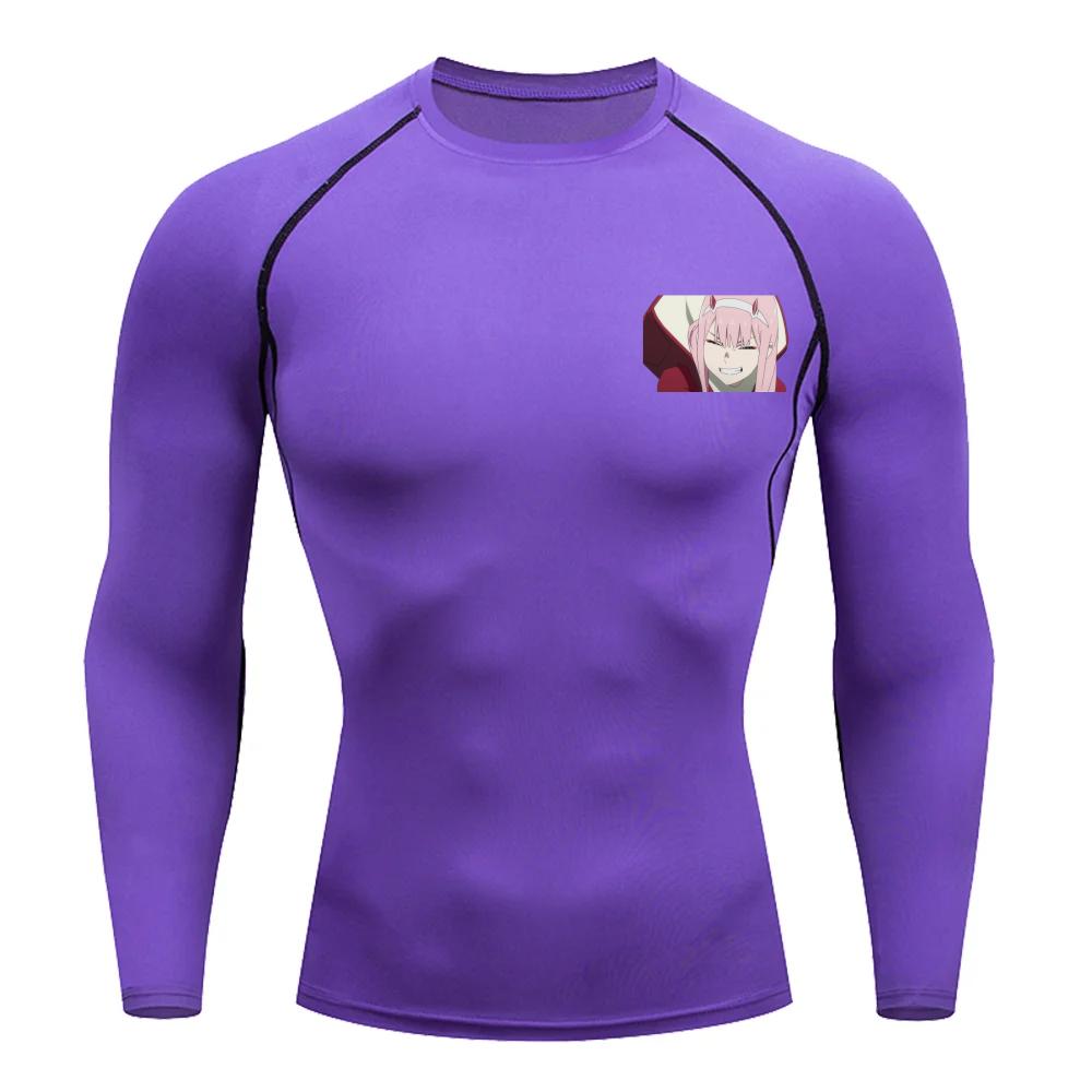 For Men Summer Athletic Compression T-Shirt Breathable Quick-Dry High-Elasticity Short Sleeve Tee with Bold Zero Two Graphic Gym