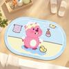 2pcs Cartoon Ruby Diatom Mud Floor Mat Toilet Water-absorbing Non-slip Foot Mat Entrance Door Mat