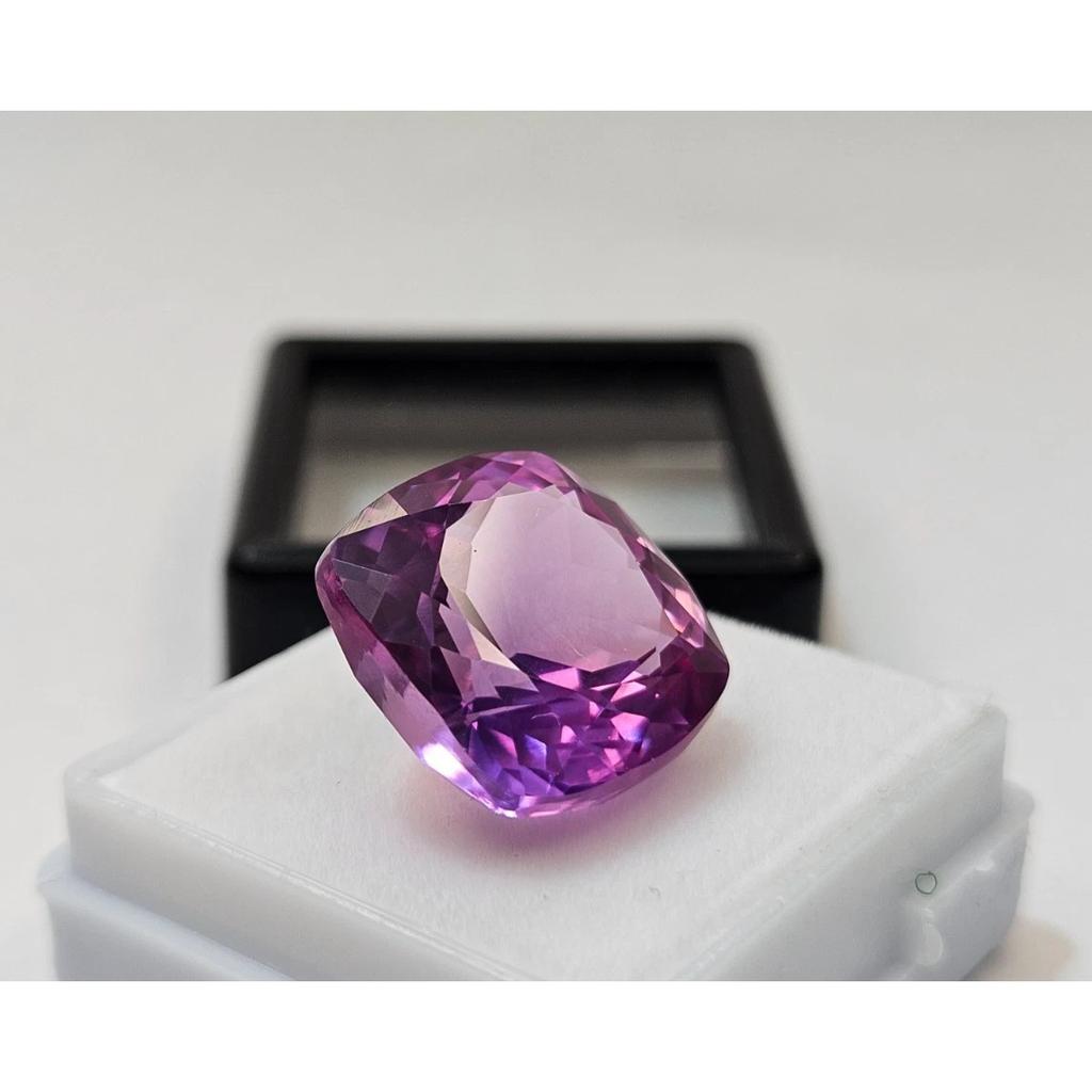 Pink Sapphire Cushion Cut 18 Ct Stunning Certified Loose Gemstone