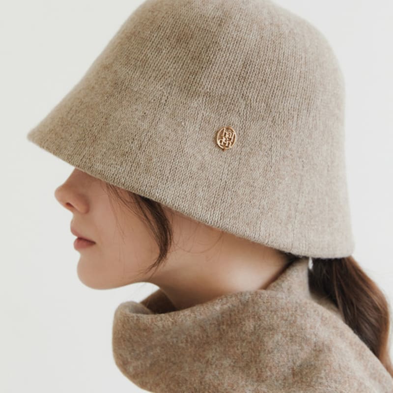 Halden Wool Knit Bucket Hat (C033_oat)