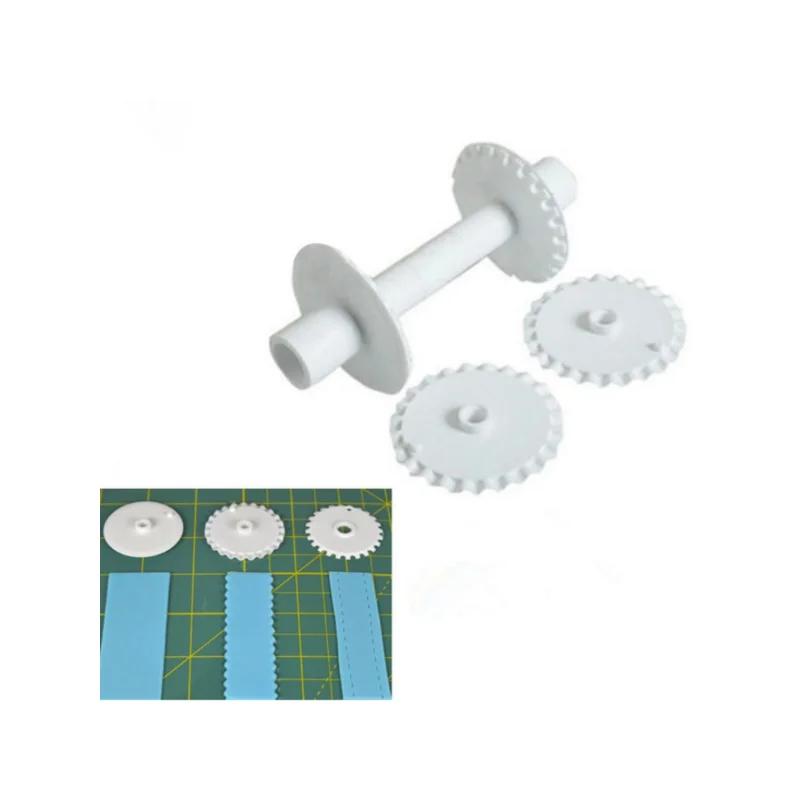 1 Zestaw Wielorazowy Wałek do Cięcia Wstążek z Fondantu Forma do Dekoracji Tortu Cukrowa Koronka Wytłaczarka DIY Narzędzie do Wycinania Ciasta na Ciasteczka