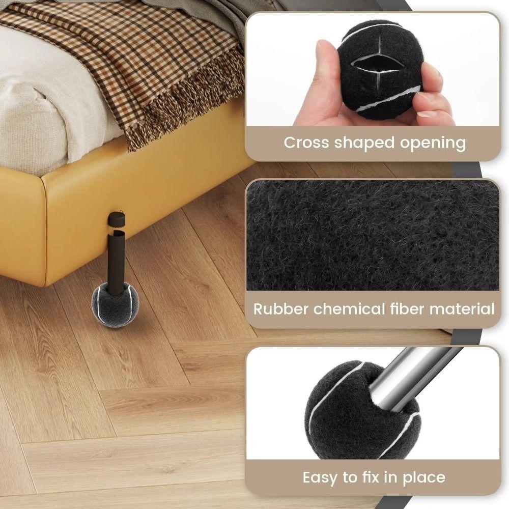 4Pcs Tennis Shape Chair Table Leg Covers Anti-noise Protective Sleeve Floor Protective Pad Wear Resistant Dining Table Socks