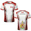 Canada Vlag Bedrukte Volwassen Voetbalshirt Ademend Buiten Sport Training T-shirt Ademend Casual Top
