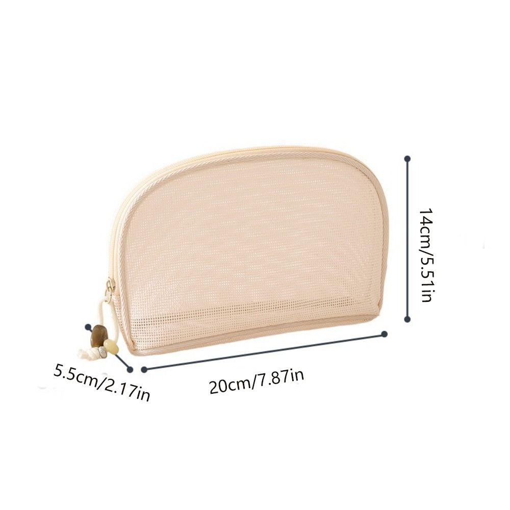 Large Capacity Mesh Makeup Bag Breathable Cosmetic Storage Bag Travel Toiletry Bag Women