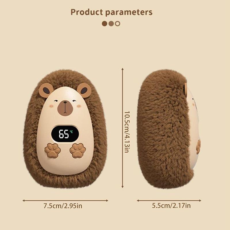 Peluş El Isıtıcı Kış Mini Taşınabilir Üç Hızlı Ayar Uzun Pil Ömrü Akıllı Sıcaklık Kontrolü El Isıtıcı