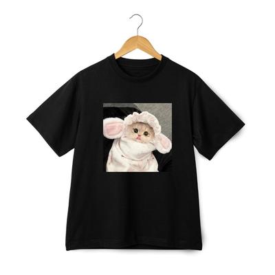 Charming Cat Dressing and Posing Series T-shirt - Trendy Unisex Tee Streetwear