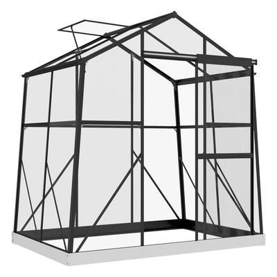 Greenhouse Hothouse Cold Frame, Weather-resistant, 192 X 131 X 203 Cm, Black