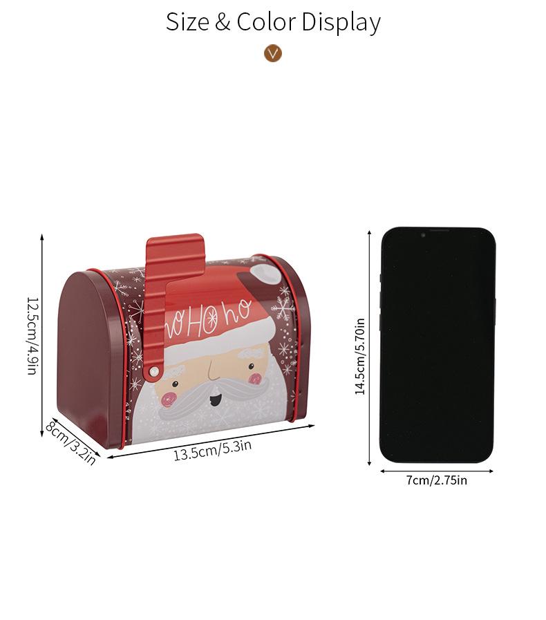 Haobei Weihnachtsbriefkasten Blech Geschenk- und Süßigkeitenbox Ornamente