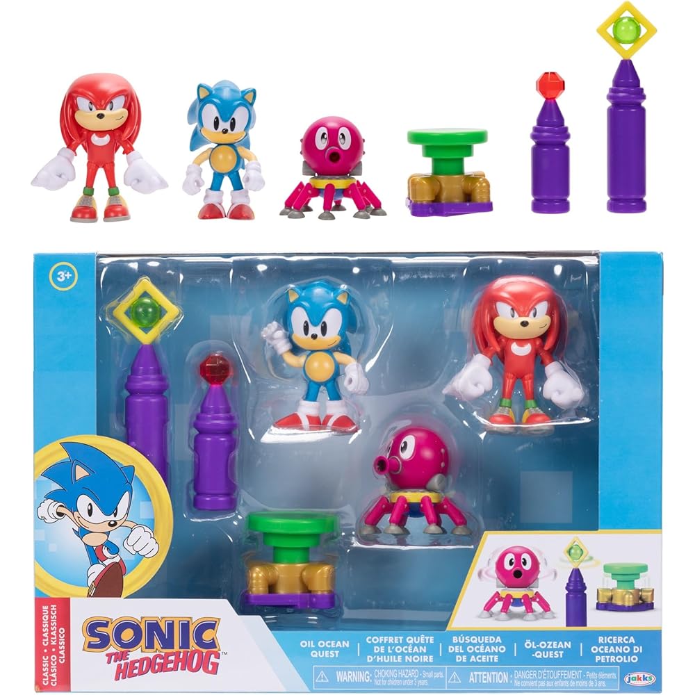 Sonic the Hedgehog Action Figure 2.5 Inch Oil Ocean Diorama