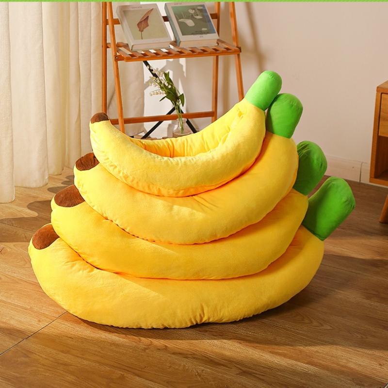 Banana Shaped Doghouse Pet Sofa Bed Washable Durable and  Boat Shaped Cat Beds Fully Filled and Not Easily Deformed Easy To Maintain Pet Accessories