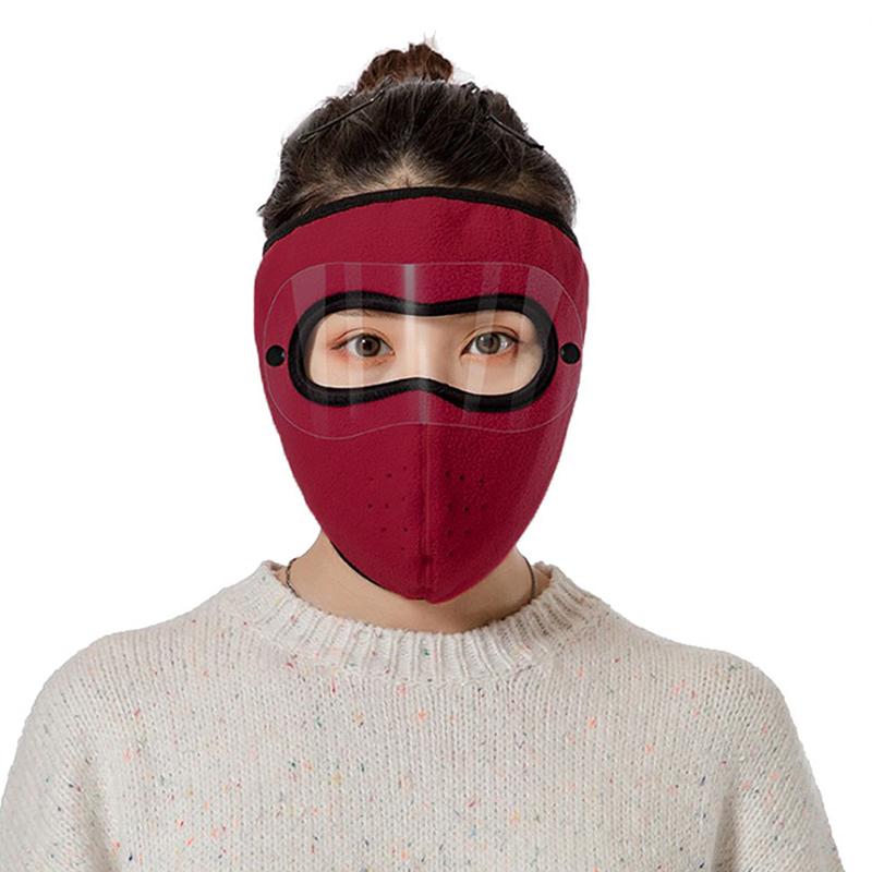 Outdoor Winter Warm Full Mask Cycling Windproof Removable Goggles Mask Hat