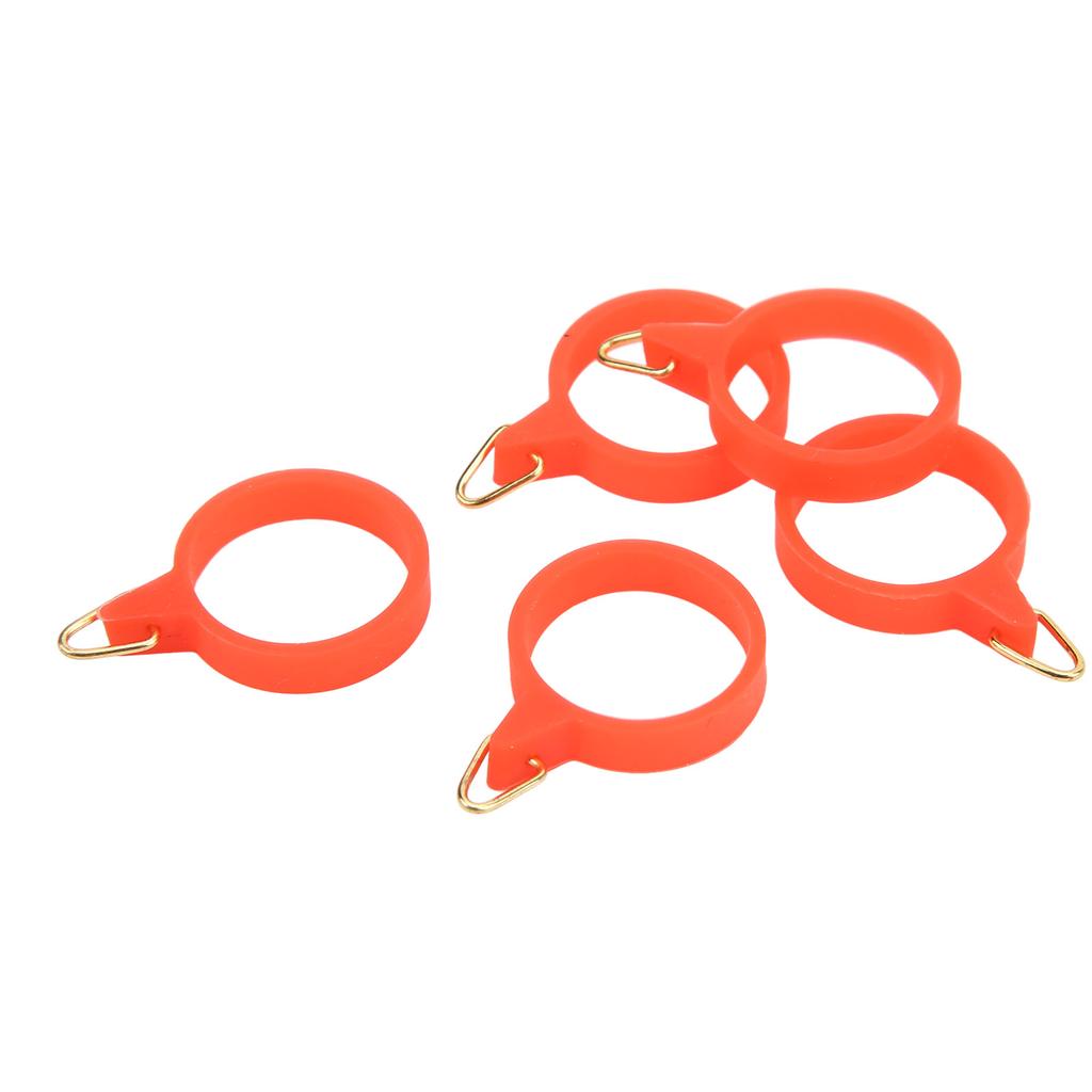 5 Pcs Lure Rod Hook All in One High Elastic Rubber Lua Rod Ring Hook Fishing AccessoriesL