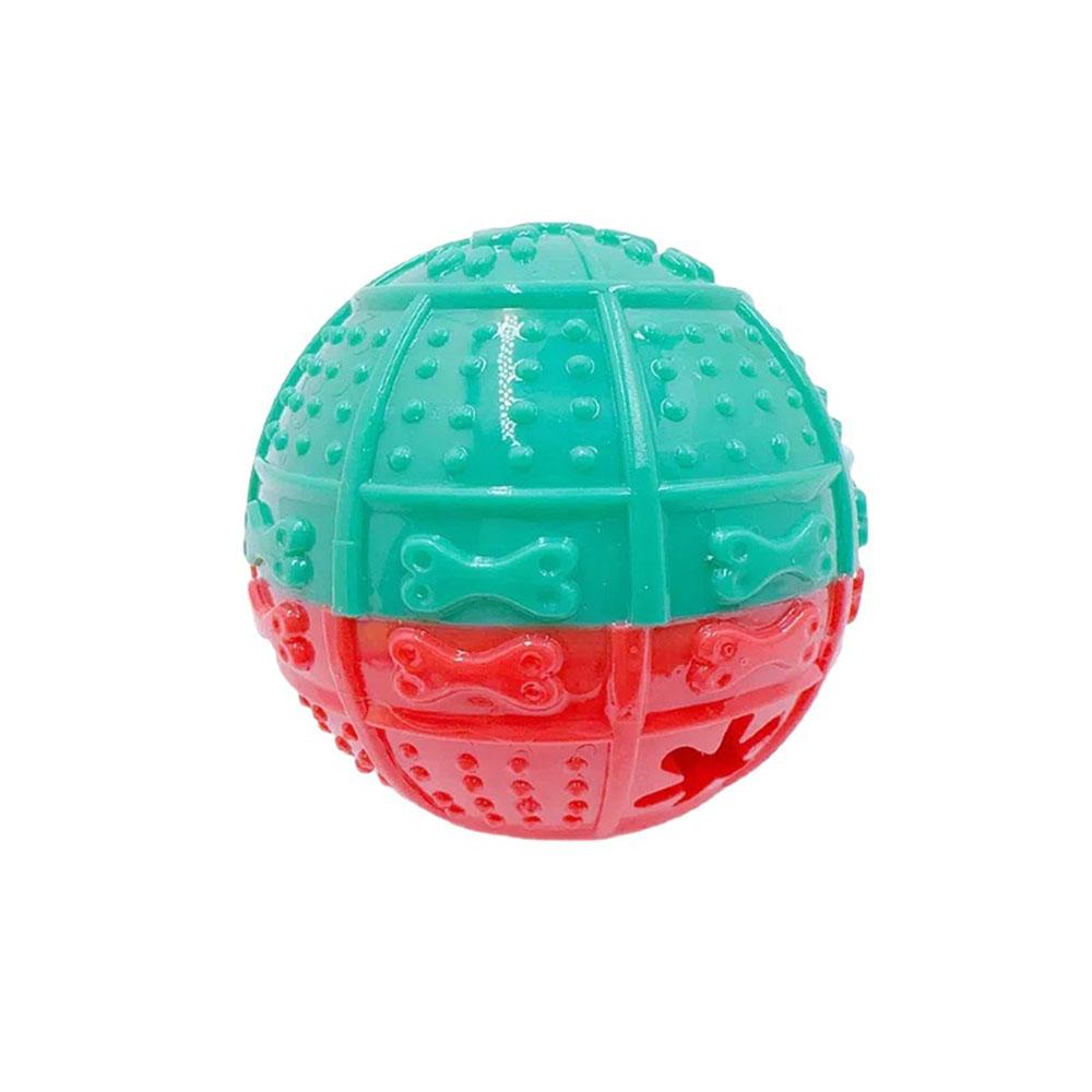 

Pet Chew Toy: Treat-Dispensing Bone/Ball for Dogs & Cats - Boredom Buster, Bite-Resistant, Teething, Interactive Play for Pets червоний