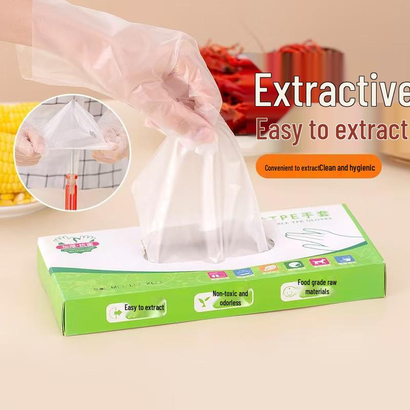 

Утолщенные одноразовые перчатки из ТПЭ пищевого класса для кухни и выпечки Size M