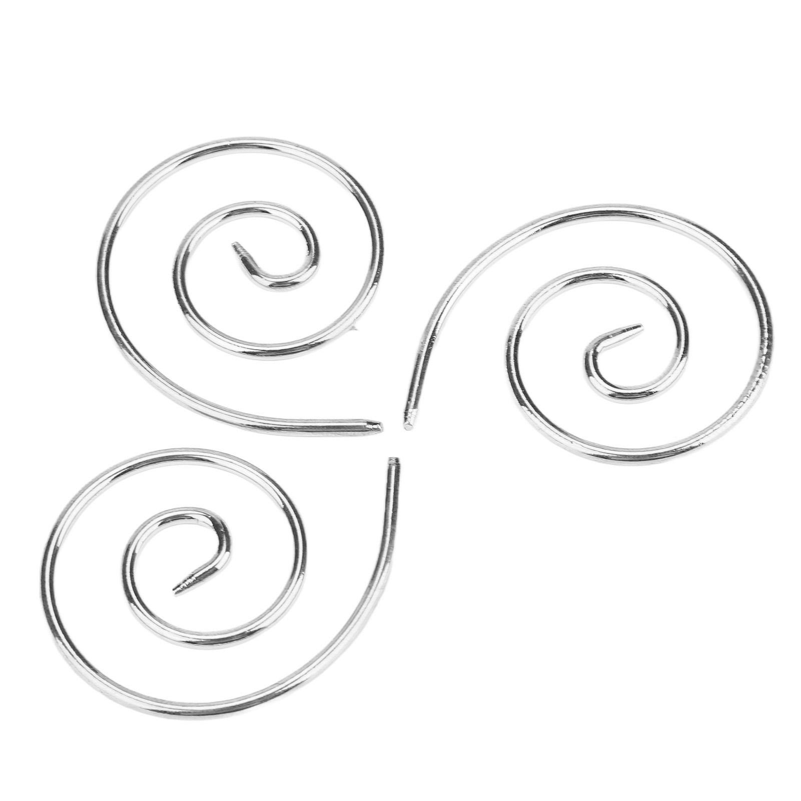 

3Pcs Spiral Cable Knitting Needle Lightweight Convenient Stainless Steel Household Knitting Needle for DIY Scarves срібний