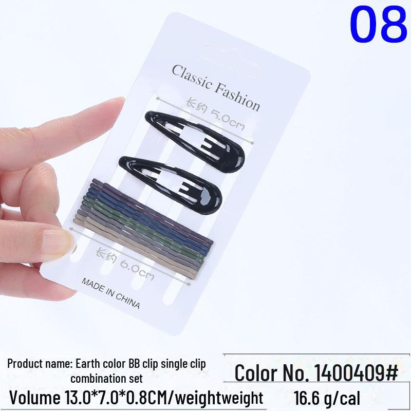 Multicolor Black Wave Hair Clips: One-Line, U-Shaped, Gold & Silver, Steel, Ball Head, Hairpin Set