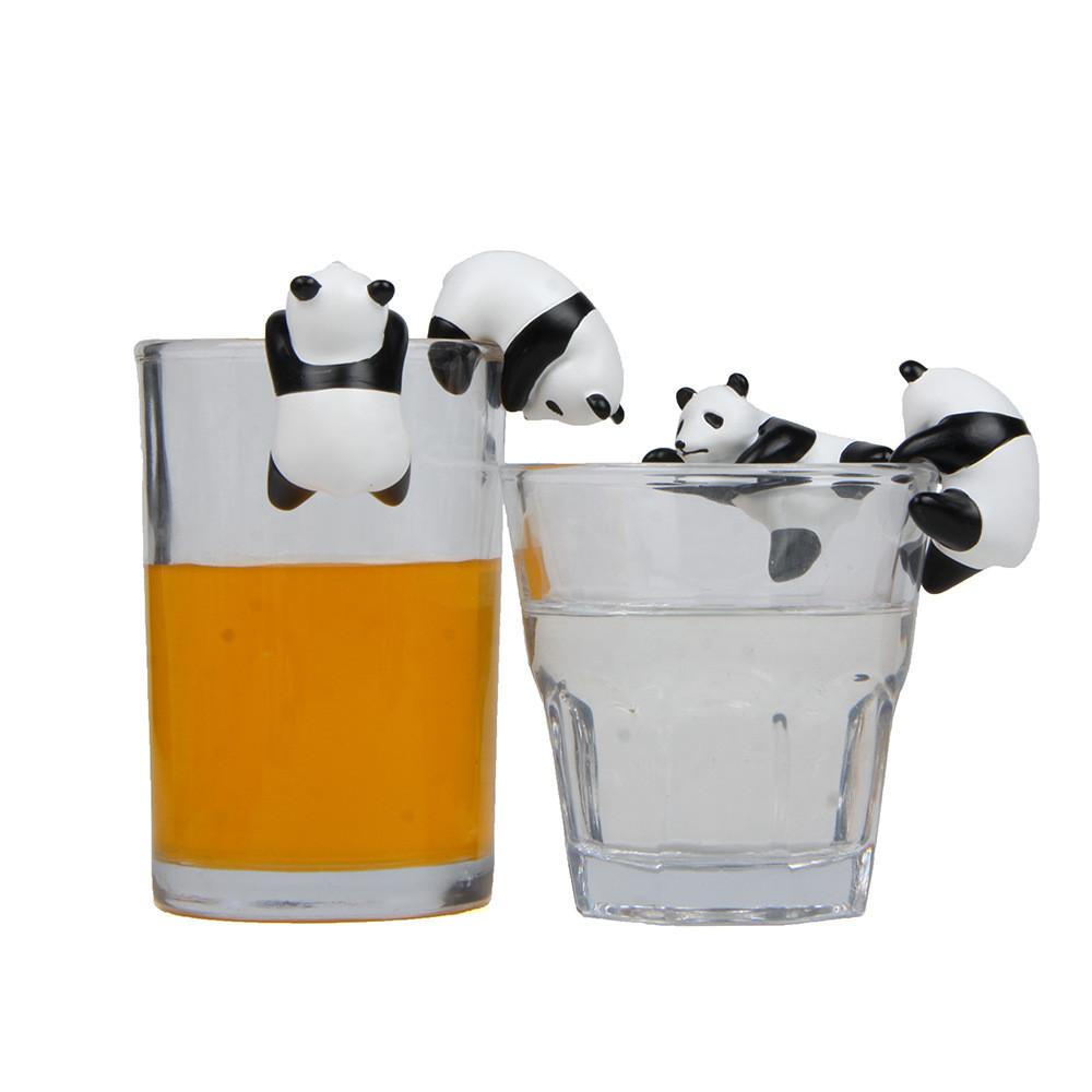 Wall Cartoon Cute Climbing Posture Panda Mini Model Ornament For Decoration Cup