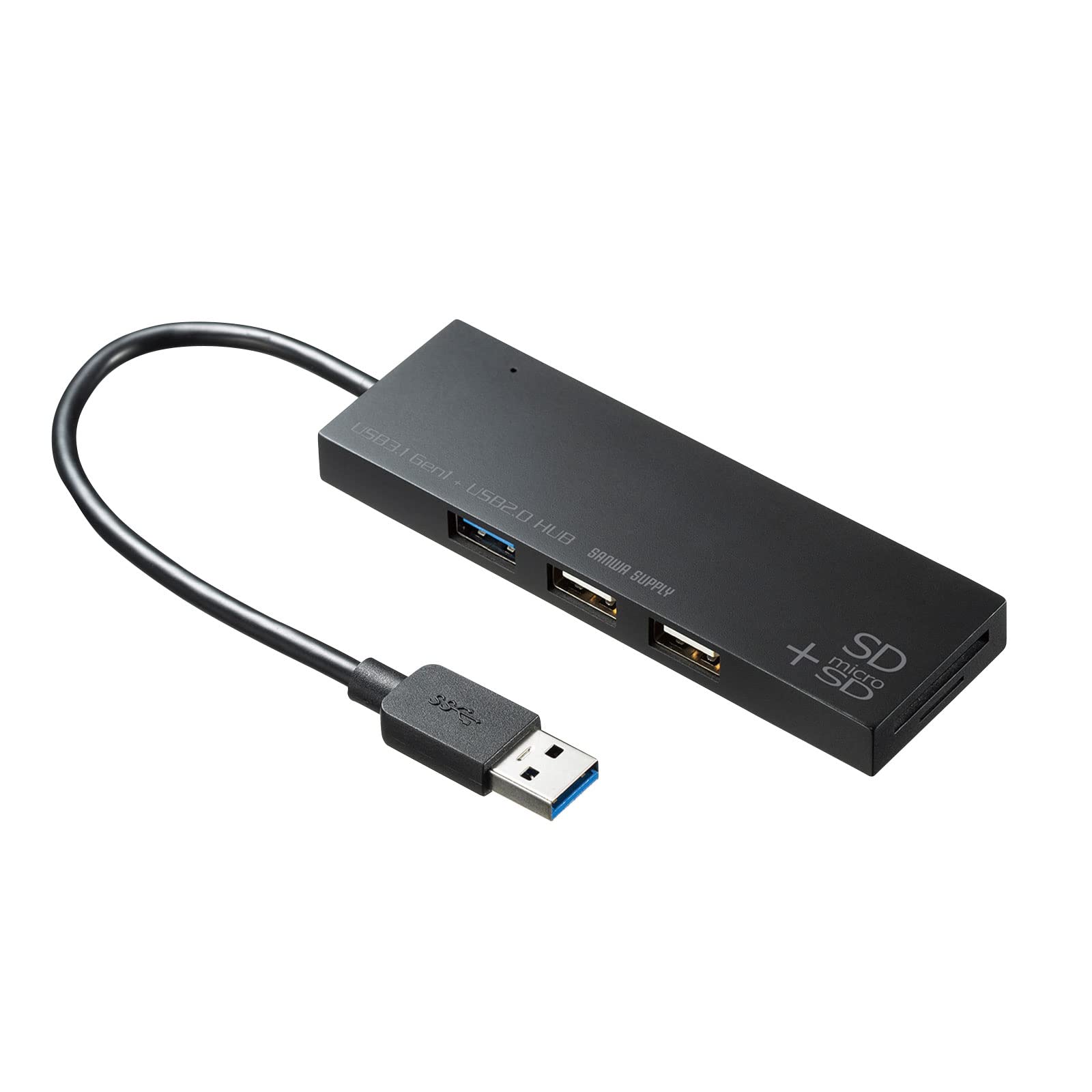 

Sanwa Supply USB Combo Hub with Card 3.1 + 2.0 Reader, USB-3HC316BKN чорний