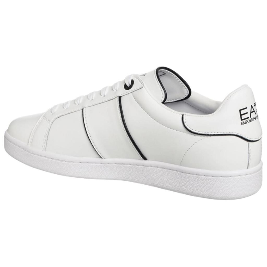 Emporio Armani Leather Round Toe Lace-Up Low-Top Sneakers Men sneakers White X8X102XK346D611