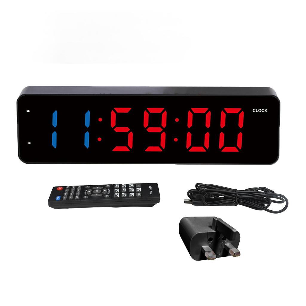 Gym Workout Timer Multifunctional Loop Display Design 3 Buzzer Volume Adjustment LED Fitness Digital