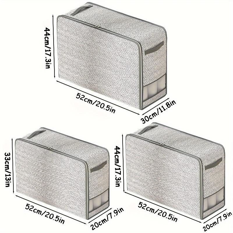 Storage Bag Placed On The Cabinet, With A Handle, Perspective Window, Super Large Capacity, For Clothes, Quilts, Blankets