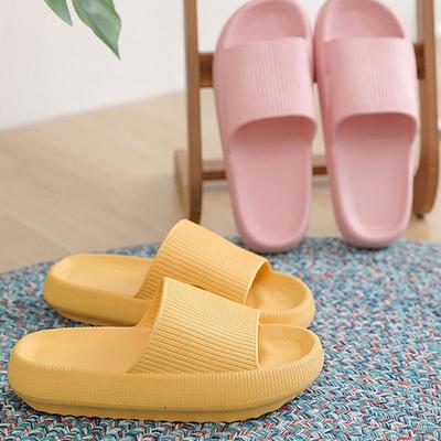 .CM Thick-bottomed Cool Slippers Women's Summer New Couple Rubber-plastic Indoor Home Stepping On Shit EVA Men's Cool Slippers