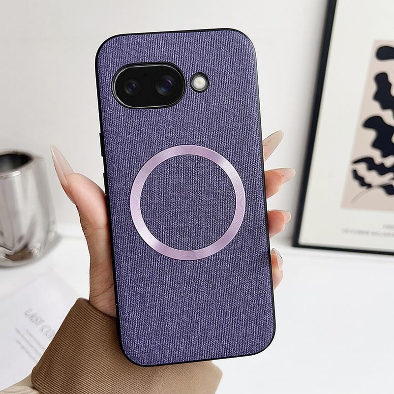 

Magsafe Magnetic Plain Leather Case For Pixel 9A Google pixel 9 pro xl pixel9 pixel 8a 8 7 7a Cloth Wireless Charging Cover Google Pixel 8a