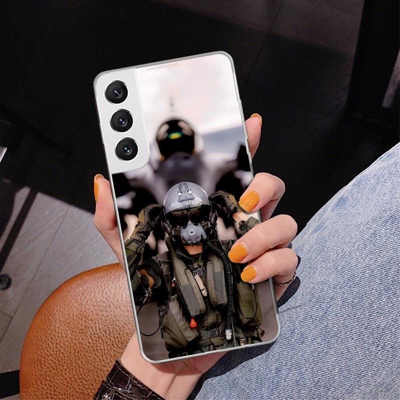 Military Aircraft Warship Fighter Phone Case For Samsung Galaxy S24 S25 Edge S26 Ultra S23 S22 S21 Plus S20 FE + Personalized Pr