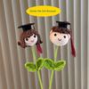 2026 Graduation Gifts for Teacher Season Crochet Flowers Hand-knitted Artificial Flowers Bouquet Crochet Flower Graduation Gift