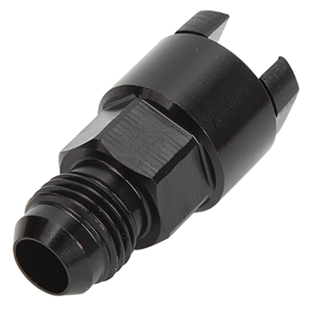 EFI Adapter Quick Disconnect Aluminum Alloy Black Anodized Waterproof AN Male Push On Fuel Line Fitting AN6 5 16in