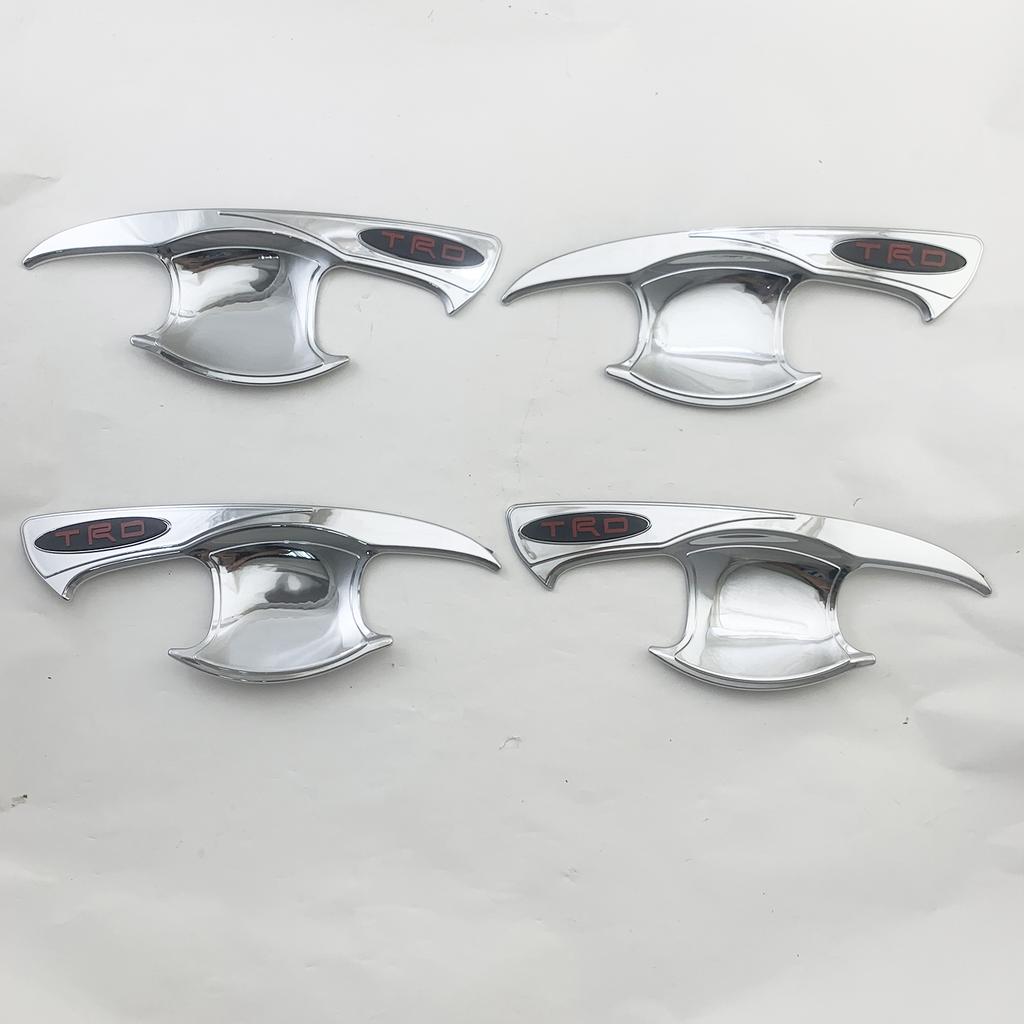 ABS Chrome Car Accessory 2016 2018    For Toyota Hilux Revo Fortuner Innova Door Handle Bowl Covers Trim Paste Style