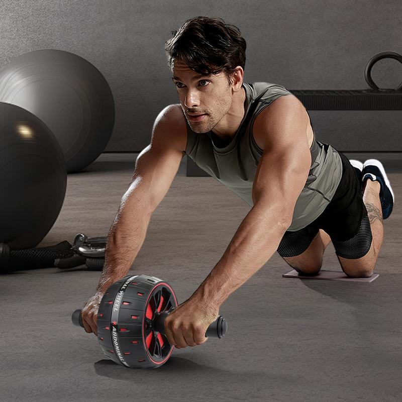 Abdominal Muscle Roller ABS Abdominal Tonic Home Fitness Equipment with Knee Pad for Core Strength Training Abdominal Exercise