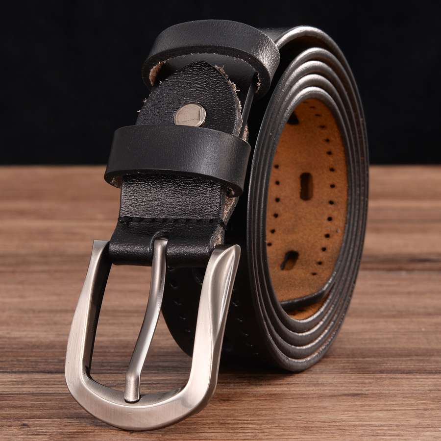 Women's Leather Belt Female Strap Waistband Hollow Out Belt Pin Buckle Length:95-110cm Black\Red\Coffee\Orange