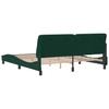 Bed Frame without Mattress Dark Green 180x200 cm Velvet
