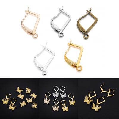 50 Stuks 6 Kleur Hendel Terug Franse Oorbel Haken Slangetje Open Loop Instelling Voor Diy Oorbel Clips Sluiting Sieraden maken Accessoires