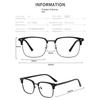 2PCS Unisex Vintage Anti Radiation Eyeglass for Women Men Anti-blue and Anti-fatigue Glasses