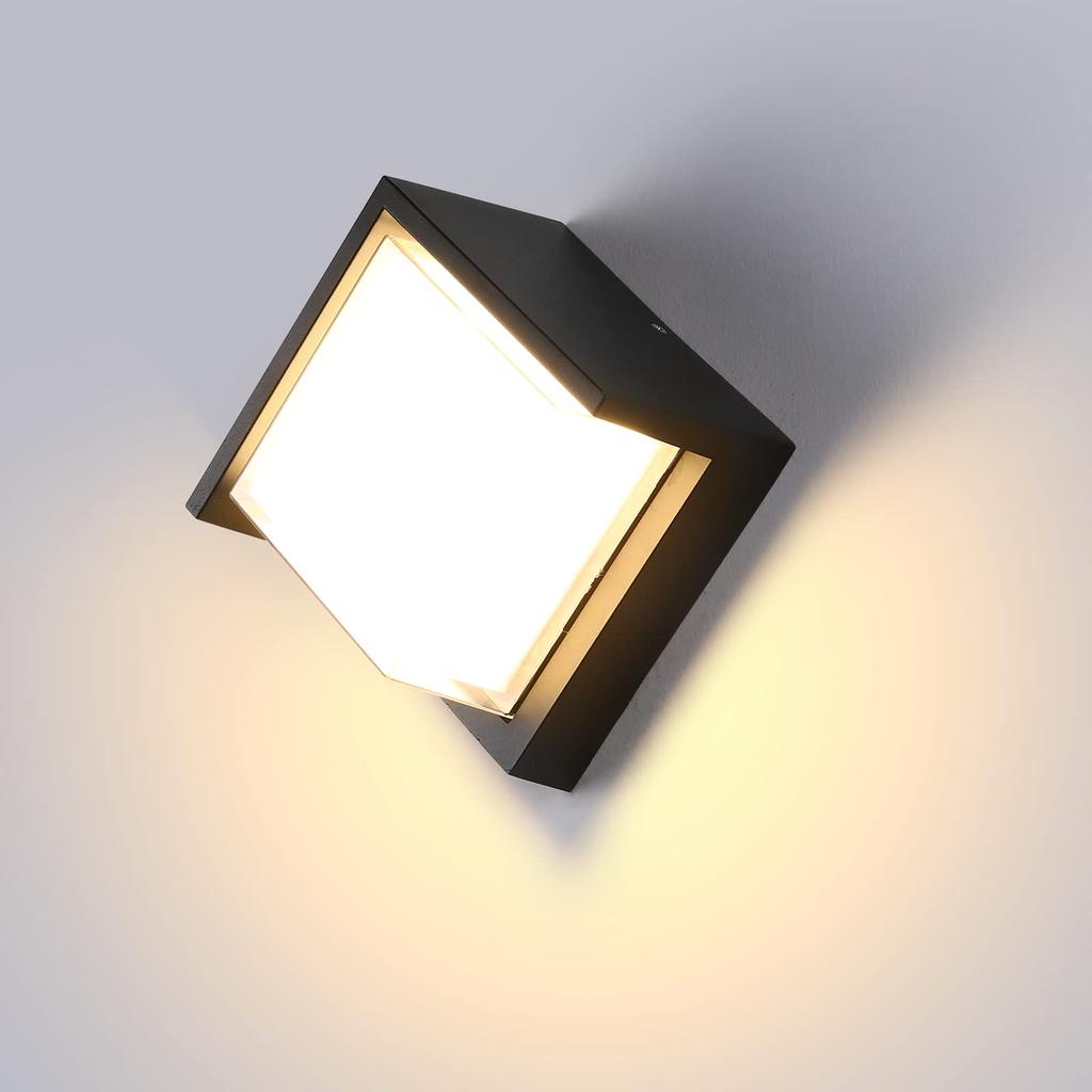 Lightess LED Bracket Light, Entryway Light, Porch Light, Rainproof IP65, Gatepost Light, Wall Lamp, Wall-Mounted Light, Entrance Lighting, Wall