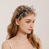 Vintage Bridal Headwear Crystal Flower Headband Sweet Luxury Wedding Dress Ornaments Handmade Beaded
