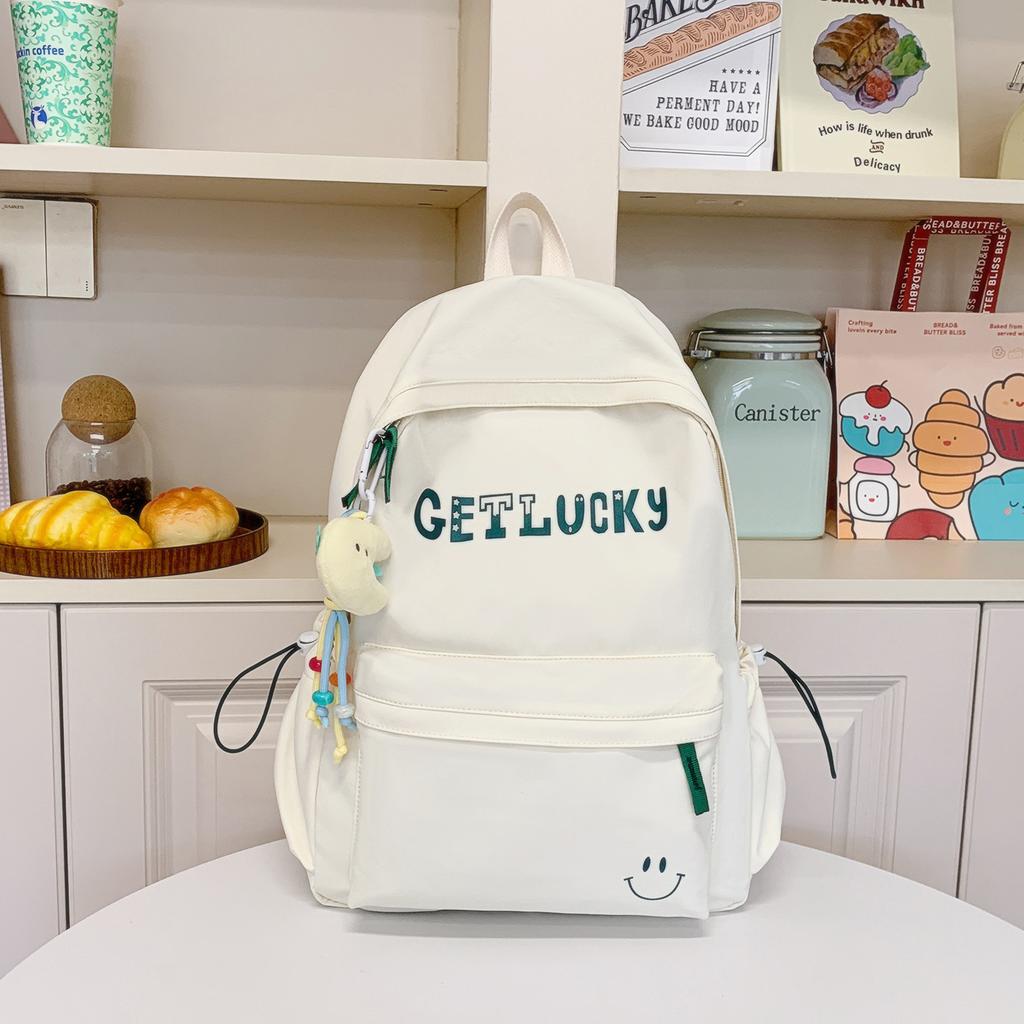 2025 New Simple and Versatile High-value Junior High School Students Class Schoolbag Female Ins Trendy Cool Large-capacity Backpack