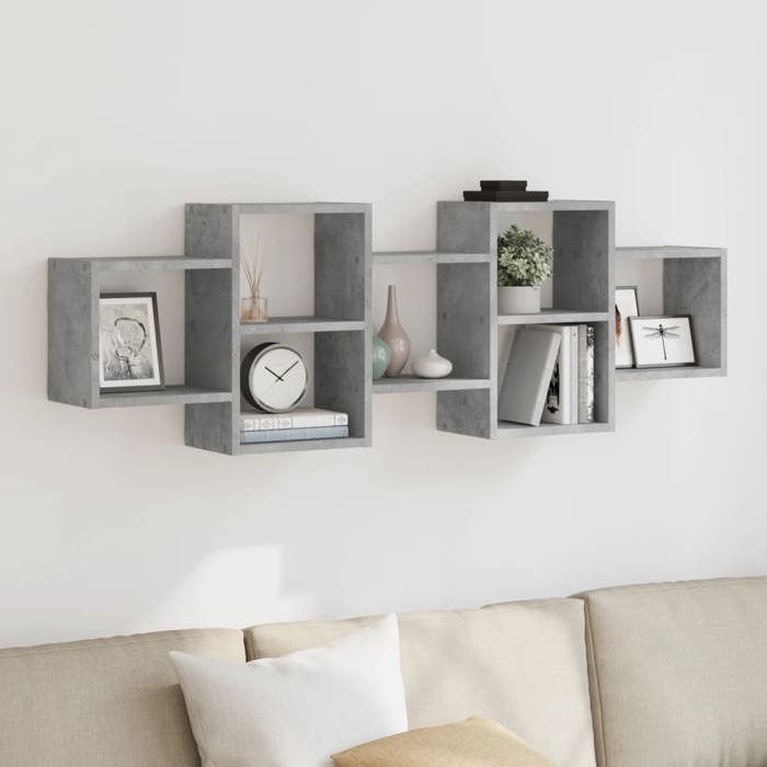 VidaXL Étagère murale gris béton 129x18x42 cm bois d'ingénierie 853221