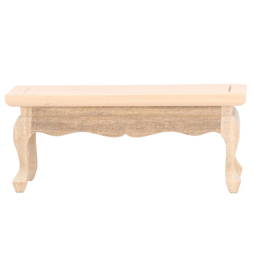 1:12 Dollhouse Tea Table Plain Wooden Miniature Coffee Table Furniture Accessories DIY Pretend Play