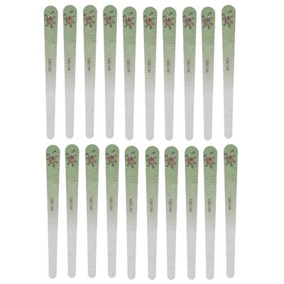 20pcs Nail Buffering File Washable Reusable Double Sided 120150 Grit Nail File Manicure Tool Green