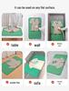 Portable Green Leaf Ironing Mat: Six-Layer Protection, Soft, Foldable, Waterproof, Heat-Resistant, Non-Slip Pad for Garment Steaming.
