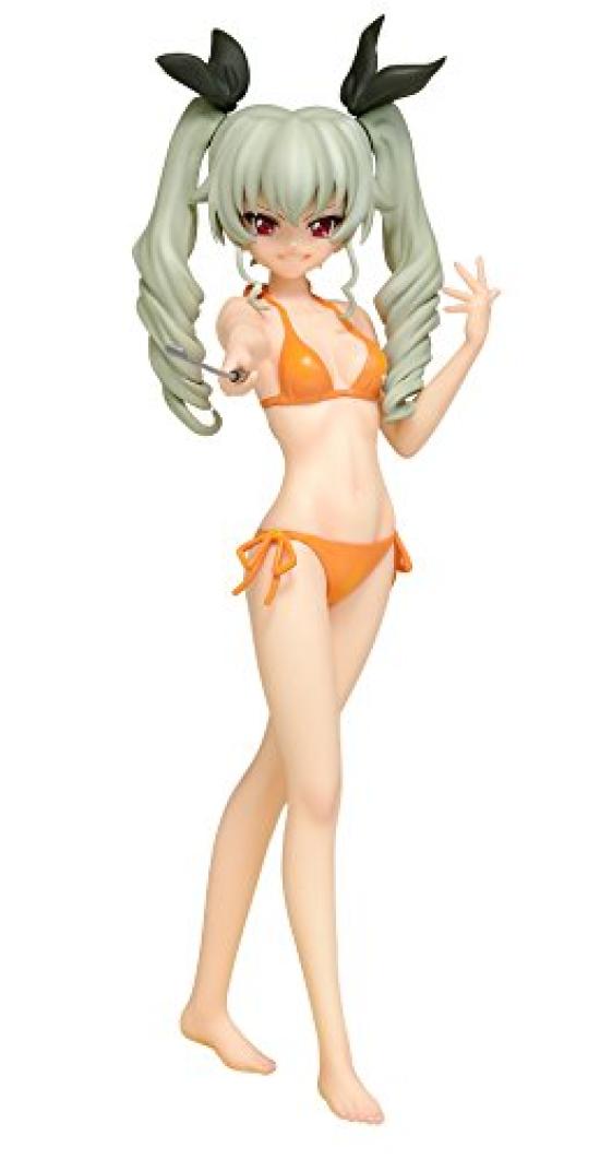 Wave BEACH QUEENS Girls und Panzer Анчоус Масштаб ПВХ Раскрашенная Полная Фигурка и 1/10