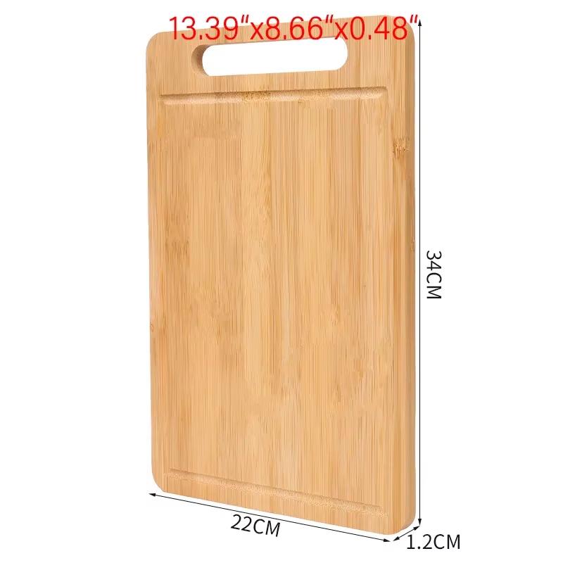 Ensemble de Planches à Découper Double Face en Bambou Épaissi pour Viande, Fruits et Légumes