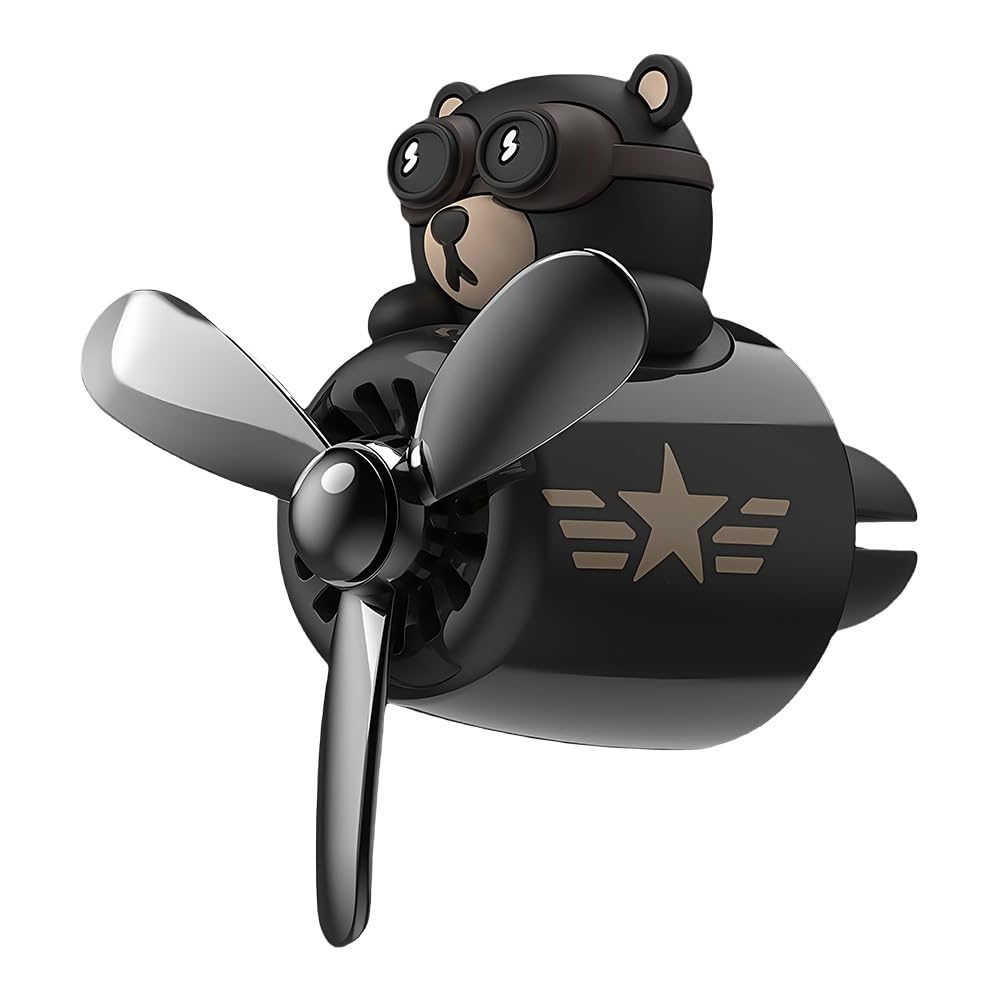 Chookey Car Air Propeller Car Interior Cute Freshener, Diffuser, Accessories, Decor, (Bear-A)