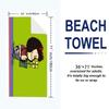 Mafalda Cartoon Print Beach Towel, Large Soft Quick Dry Towel for Beach Camping Swimming